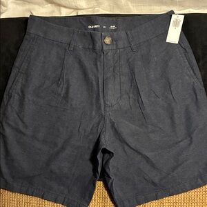 Old Navy Men's Dark Blue Flat Front Shorts